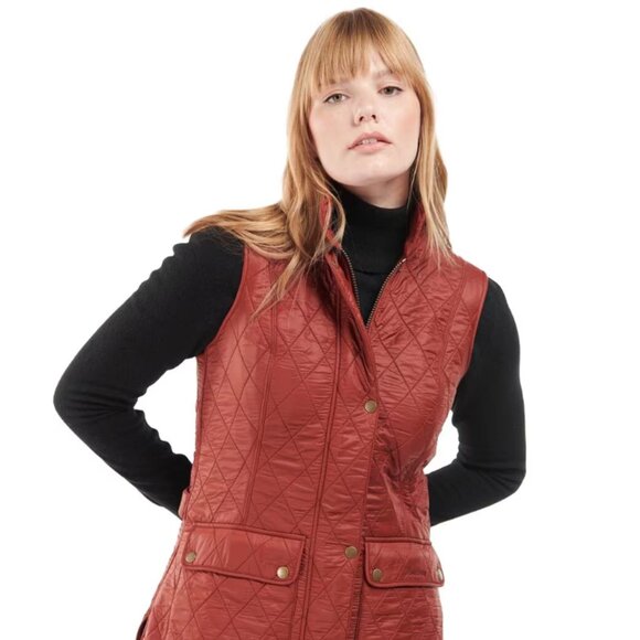 Barbour Quilted Vest in Rich Red - Picture 1 of 7